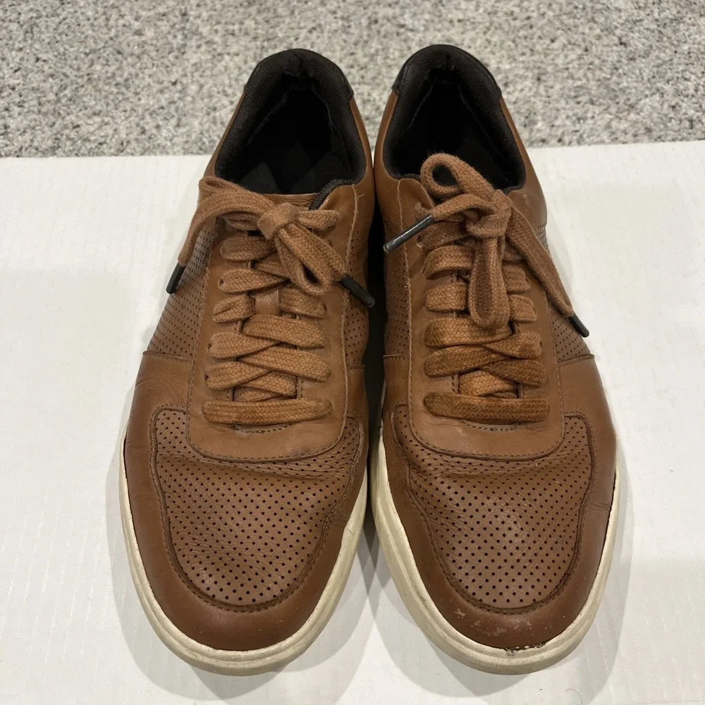 Cole Haan Mens Grand Crosscourt II Sneakers Shoes Brown Leather Size 7.5